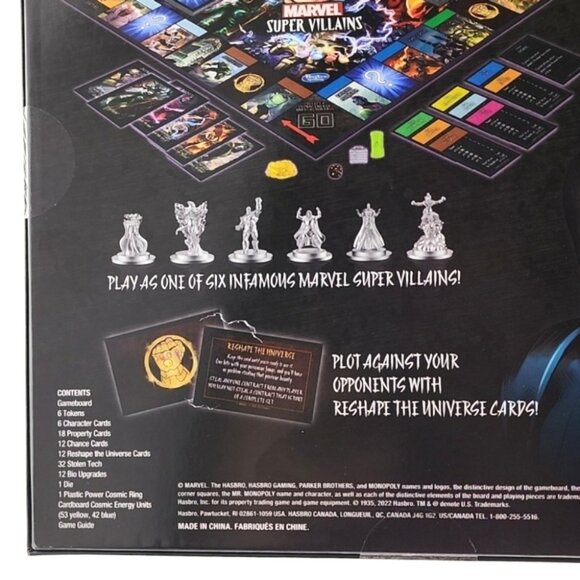 Hasbro Monopoly Marvel Super Villains  Board Strategy Game 8+ Yrs - Picture 10 of 15